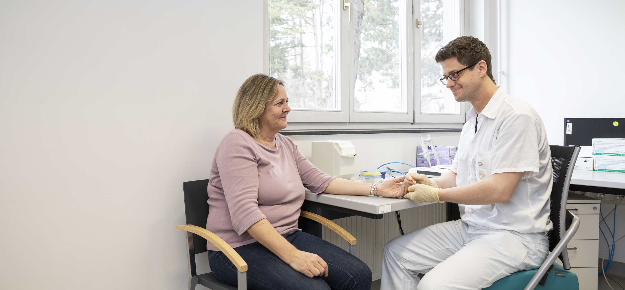 Behandlung im Labor