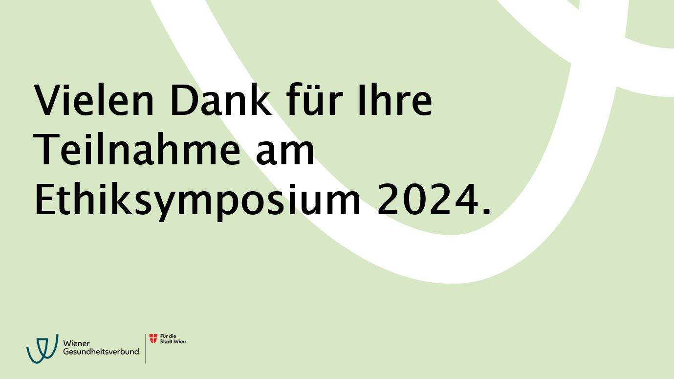 Ethiksymposium Danke für die Teilnahme